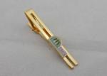 Offset Printing Personalized Tie Bar , Iron Material With Epoxy Metal Border