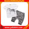 Buy cheap Fashion children zebra stripe short sleeve casual kids summer clothing sets from wholesalers