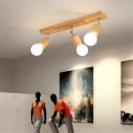 Nordic Solid Wooden Track Light Modern Wooden Chandelier Ceiling Lamps(WH-WA-20)