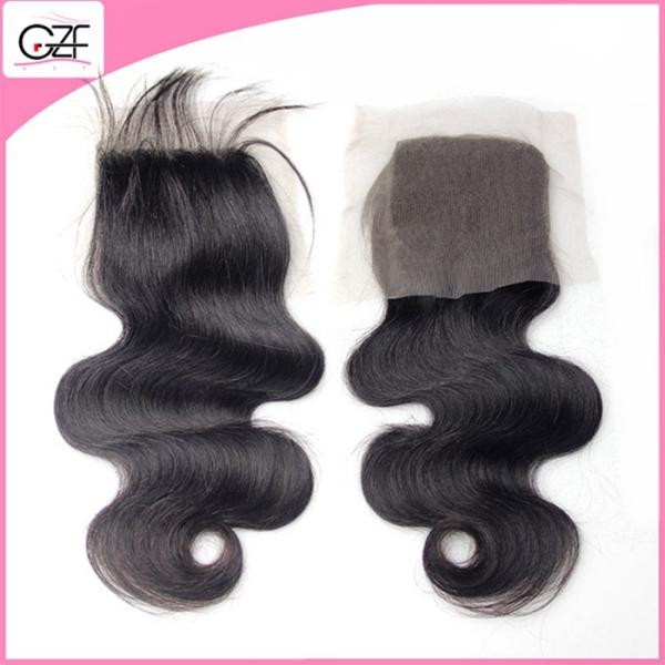 Buy cheap New Arrived Top Quality 120% Density Brazillian Virgin Hair Closure Body Wave 4x4 Lace Closure from wholesalers