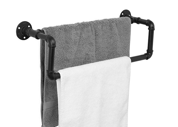 1 Inch NPT Industrial Pipe Furniture Hanging Wall Mounted Towel Holder