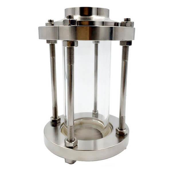 Straight Tube Sanitary Sight Glass Butt Weld Connection For For High Temperature
