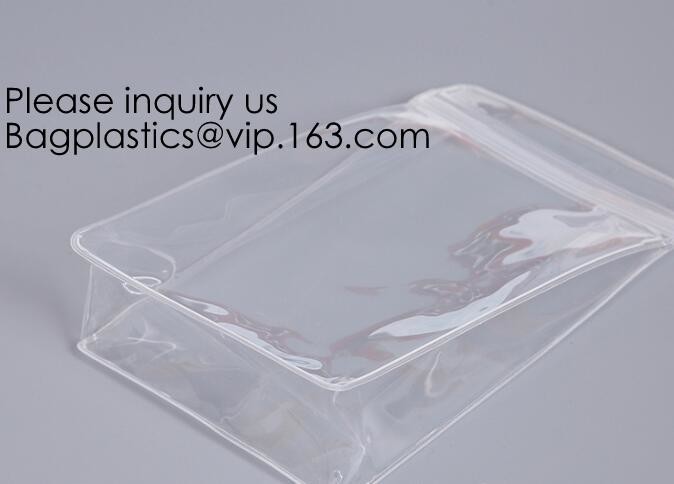 Clear Eva Pvc Bag With Zipper Swimwear Packaging Bag,Holographic Trendy Cosmetic Pvc Bag Portable Travel Makeup Bag