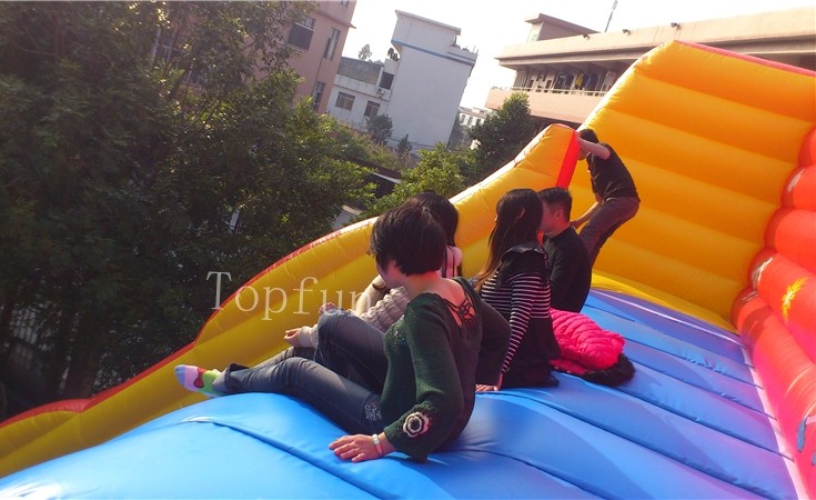 Red Multifunctional Inflatable Water Slide With Obstacles N Pool
