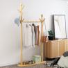 Buy cheap Custom Pinewood Clothing Coat Rack Hanger Stand With Shoe Rack from wholesalers