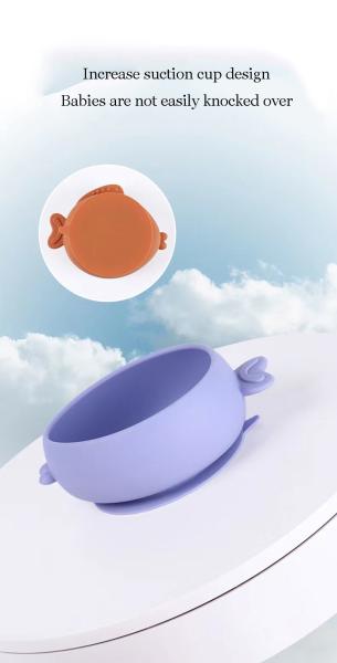 Buy cheap Creative fish shaped baby silicone tableware, children's suction cups, tableware, silicone bowls from wholesalers