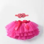 Polyester Infant Girls' Tulle Tutu Skirt Bloomers For Kids Baby Clothing