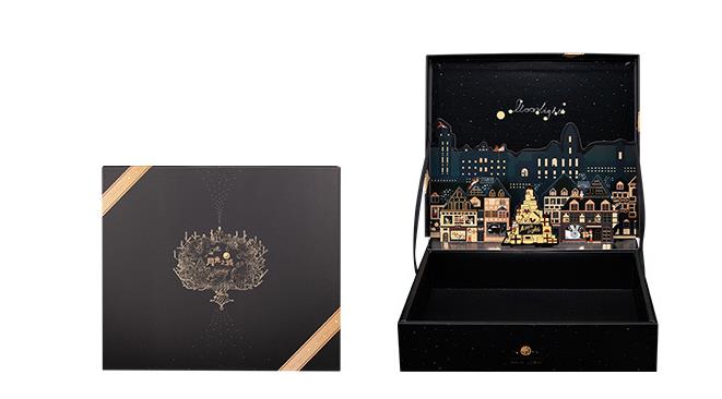 Luxury ECO-Friendly Wholesale Recycled Customised Printing Food Black gift box with lid