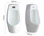 Gravity Flushing Wall Hung Urinal Bowl Top Spud For Male Or Kid
