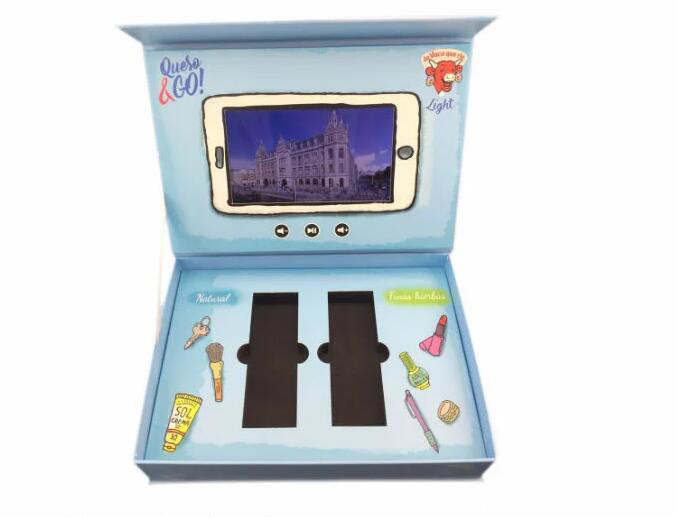customized design Video in box, Video packaging display box, LCD video gift box for promotion