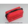 Buy cheap Zipper Cosmetic Travel Case , Red And Black Professional Travel Makeup Bag from wholesalers