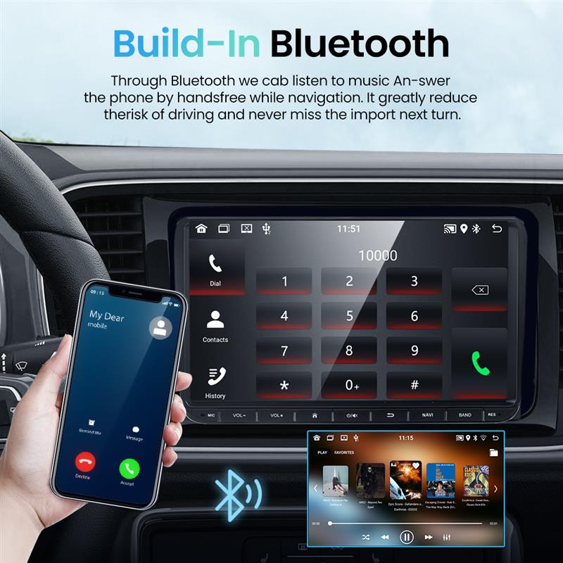VW Volkswagen Golf Polo Tiguan Passat Skoda Octavia Carplay Auto with GPS and 1024*600 Resolution