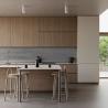 Buy cheap Melamine Finish Wood Grain And Solid Wood Handleless Kitchen Cabinet For Villa from wholesalers