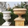 Buy cheap Marble statue planter stone carvings flowerpot sculpture,outdoor stone garden products supplier from wholesalers