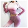 Buy cheap Ombre Seamless Women's Yoga Apparel / Women Gym Clothing Gradient Leggings+Long sleeve Top from wholesalers