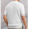 Buy cheap Custom Apparel Factory Men'S 100% Acrylic Polo Shirt Lapel Short Sleeved Slim Fit Knitted Shirt from wholesalers