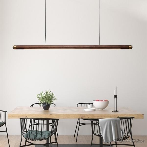 Buy cheap Rural Chandelier Black Walnut simple Strip Kitchen Home indoor Wood Chandelier(WH-MI-397) from wholesalers