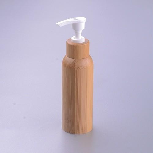 Buy cheap Empty Lotion Pump Bamboo Cosmetic Containers Lotion Bottles Inner Plastic 120ml from wholesalers