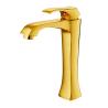 Buy cheap 35mm Cartridge Light Gold Wash Basin Taps Long Neck Bathroom Sink Faucet from wholesalers