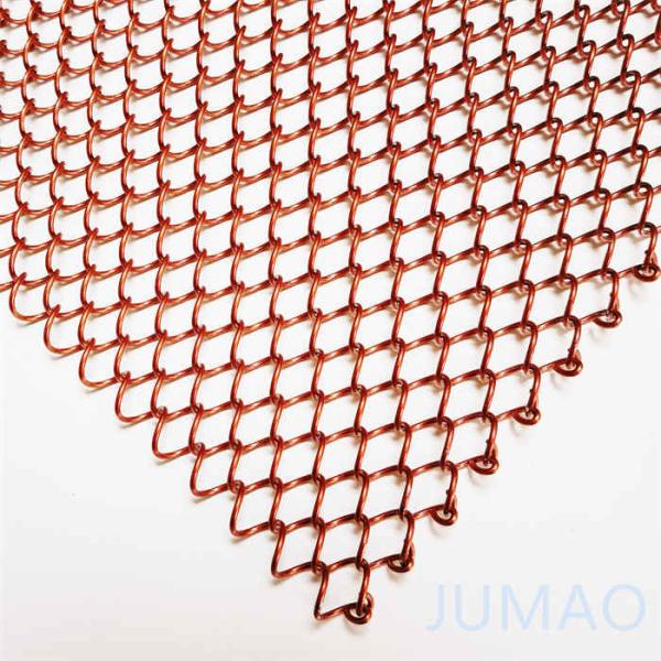 Buy cheap Red Coil Metal Mesh Curtains Chainmail Fireplace Screen Drapery from wholesalers