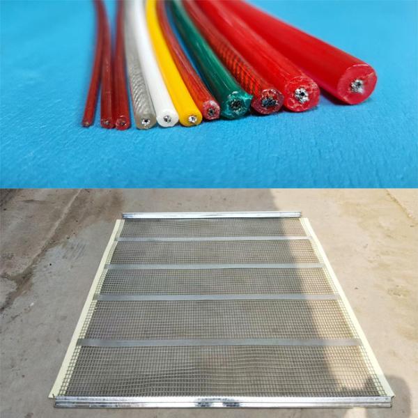 Aperature Size 3mm X 5mm Polyurethane Screen Mesh With Stainless Steel Wire