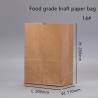 Buy cheap Disposable Brown Kraft Bakery Bags With Square Bottom from wholesalers