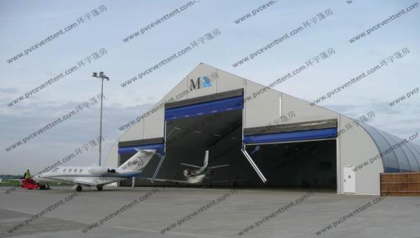 Outdoor Aircraft Hangar Tent , Temporary Garage Tent High Level Industrial Door
