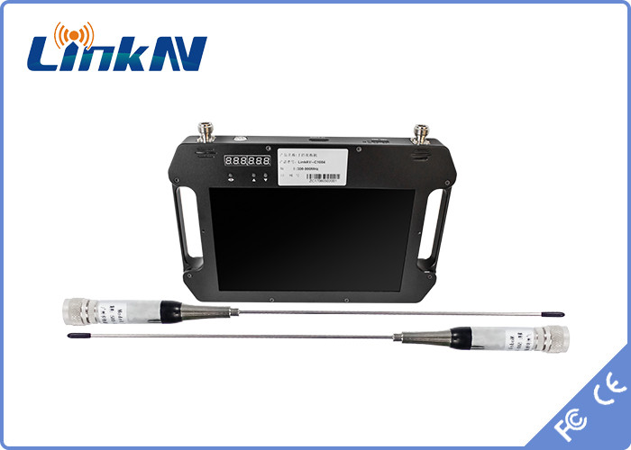 Handheld Outdoor COFDM Video Receiver FHD CVBS AES256 Encryption with Display Battery Powered