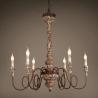 Buy cheap Wood frame Iron chandelier for indoor home lighting fixtures (WH-CI-62) from wholesalers