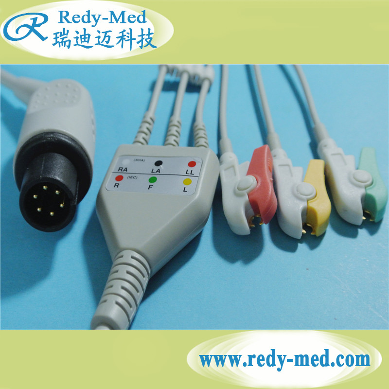 IEC AHA Common AAMI 3 5 Lead One Piece ECG Cable