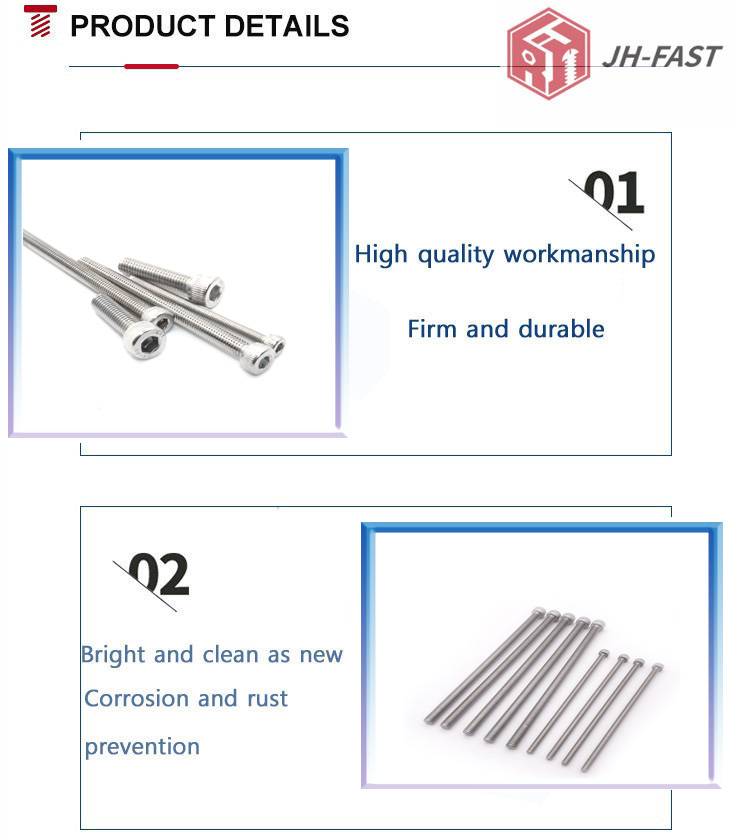 M5 M6 Stainless Steel Hex Socket Bolts DIN 912 for Optimal Performance and Durability