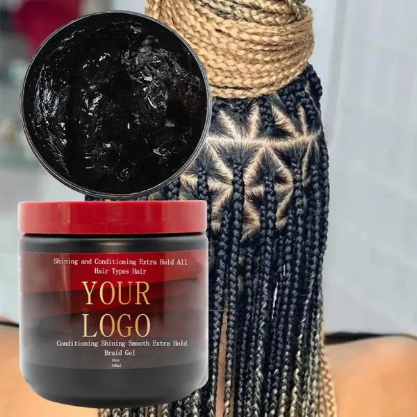 Buy cheap 16oz Firmly Long Time Hold Braiding Gel For All Hair Types Natural Smoothing Holding Hair Gel For Braids from wholesalers