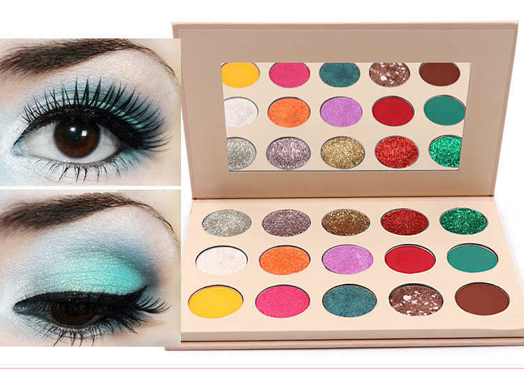 Glitter Eyeshadow Makeup Wholesale Eyeshadow Palette Neutral High Pigment Private Label 15 Colors Eye Shadow Cosmetics