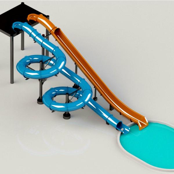 Buy cheap 5-10m Height Aqua Water Slide For Hotel Park Fun Weather Resistance from wholesalers