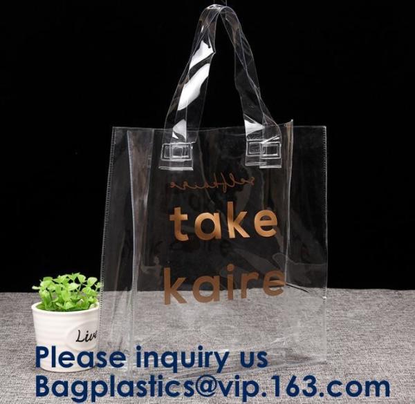 Buy cheap Transparent Pvc Shopping Bag Pvc Tote Bag,OEM Supermarket PVC Fashion Bag Handles Clear Shopping Bags, Bagease, Bagplast from wholesalers