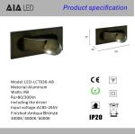 Recessed Hotel Reading Book Wall Lamp Modern Interior Bedroom Bedside Home Decor
