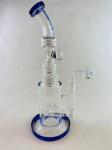 9 Inch Clear Recycler Glass Bong Water Pipe Tobacco 14mm Bowl Hookah