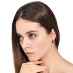 Unisex Black Color Stainless Steel Piercing Earring For Women Men Punk Gothic