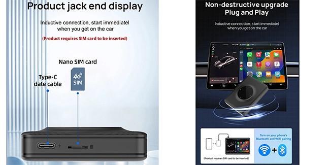 Dongle Tesla Model Accessories Wireless Apple Carplay Dongle Box For Tesla Model Y X S 3 OTA