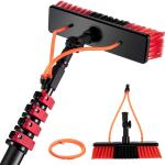 Water Fed Aluminum Handle Solar Panel Cleaning Brush For Window Glass
