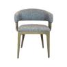 Buy cheap Customized Grey Fabric Armchair Upholstery Dining Chairs Solid Wood For Restaurant from wholesalers