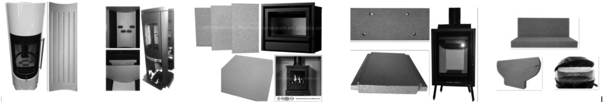 Lightweight Compressed Vermiculite Board , Fireproof Refractory Board For Fireplace