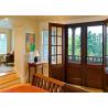 Buy cheap Double Leafs Israel Solid Wood Exterior Front Doors Tempered Glass For Villas Teak Color from wholesalers
