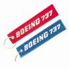 Buy cheap Blank Custom logo Embroidery Fabric Woven Brand Airplane Jet Tag Key Ring Embroidered Airline Keychain from wholesalers