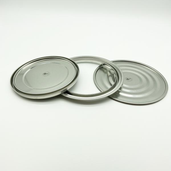 Circular Tin Can Covers Attractive Looking Durable Tamper Resistant Light Weight