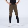 Buy cheap 320gsm Horse Riding Pants 6-15 Years Old Boys Brown Knee Silicone Eqeustrian Breeches from wholesalers