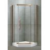 Buy cheap Self - Cleaning Tempered Glass Shower Doors Pivot With Stainless Steel Profiles Rose Golden from wholesalers