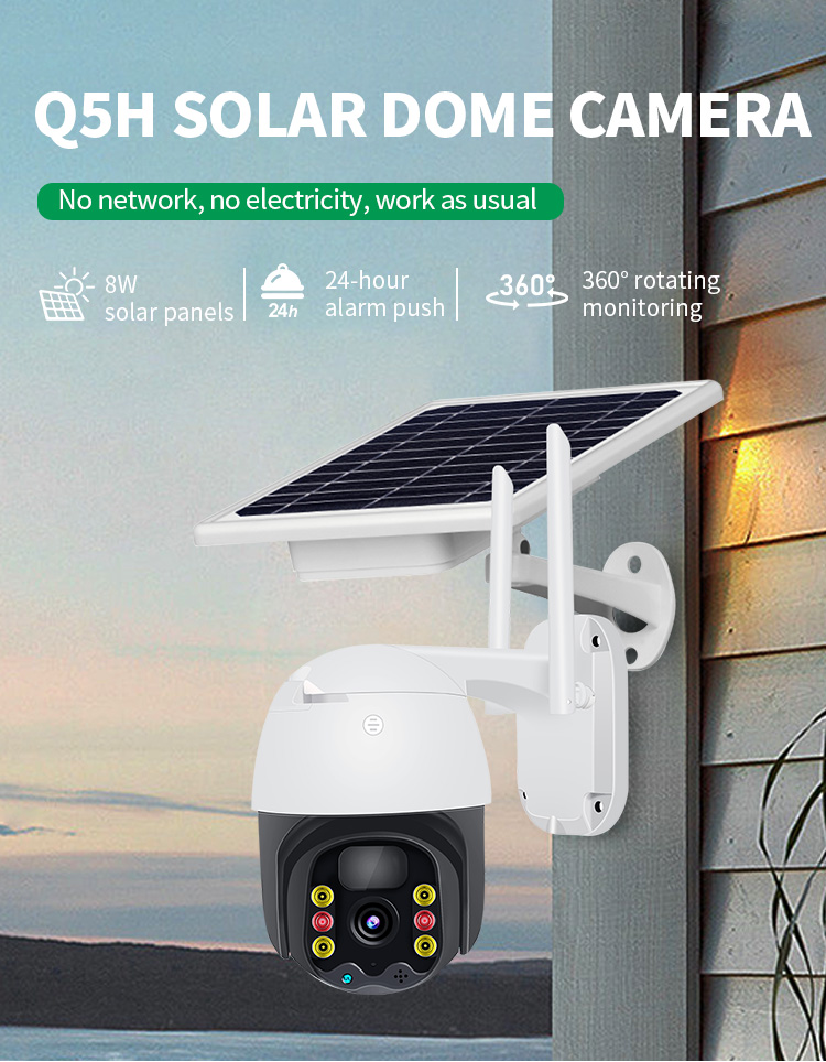 CCTV Two Way Audio Surveillance Security Solar PTZ Camera IP WiFi 4G 1080P H265