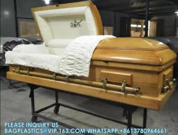 Buy cheap Caskets Cambridge Mahogany Funeral Casket With Almond Velvet Interior - Solid Mahogany Wood from wholesalers