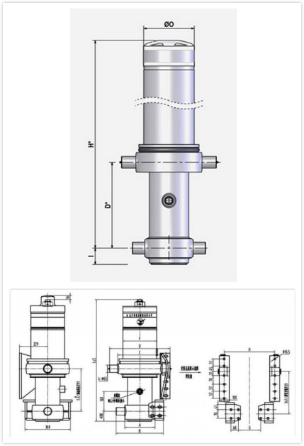 Multi Stage Telescopic Dumpers Hydraulic RAM Single Acting Hydraulic Cylinder